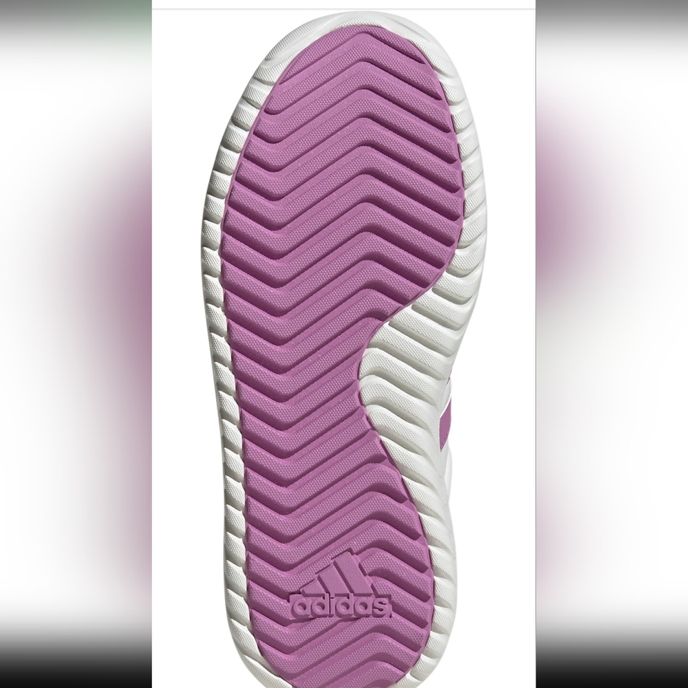adidas White Platform Sneaker with Pink Stripes - Picture 5 of 8